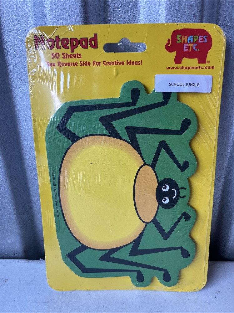 SHAPES ETC:  LARGE NOTEPAD 50 SHEETS - SPIDER
