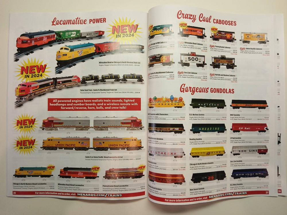 Menards Fall 2024 O Scale Train Catalog - NEW!