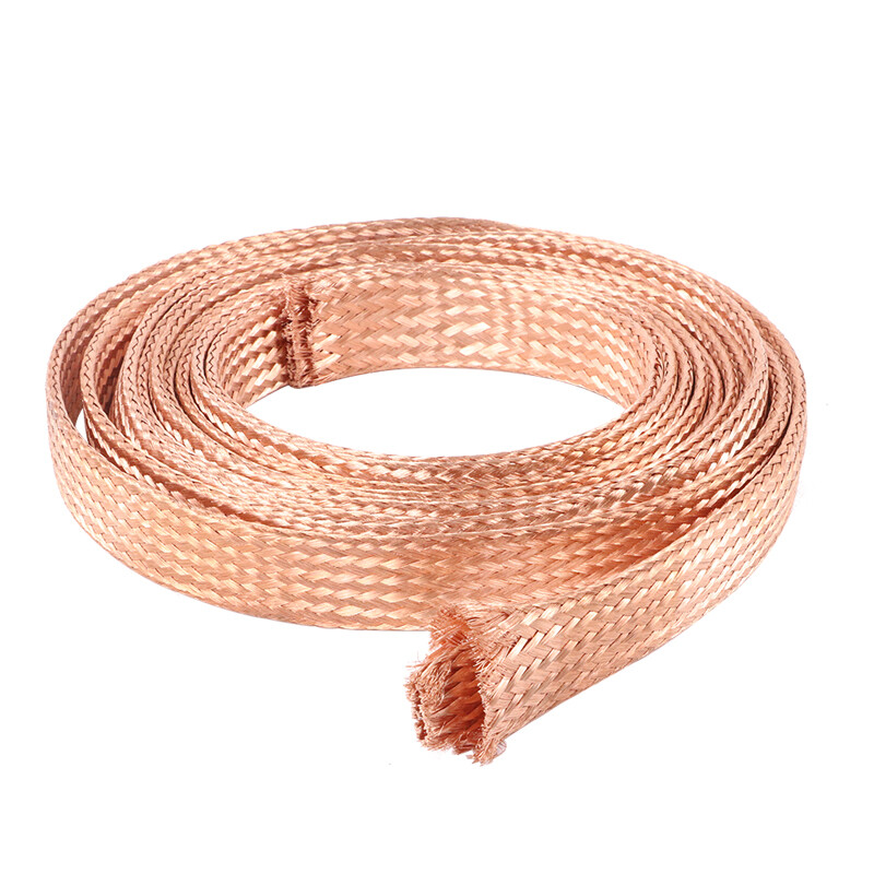 Tinned Copper Braided Sleeve Expandable Wire Cable screening Metal Sheath 1pc