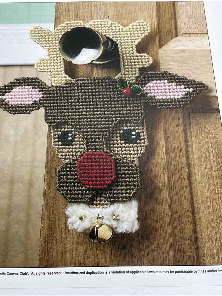 Deer Doorknob Hanger Annie's Attic Plastic Canvas Pattern Page