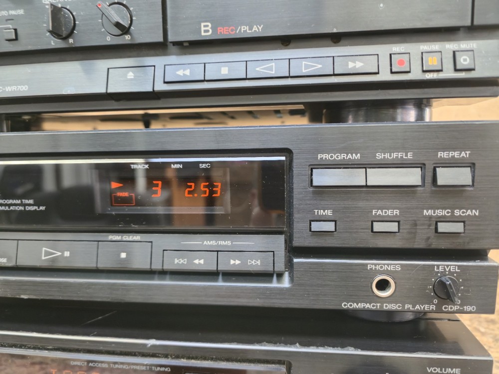 sony true HI-FI Stereo Components system w/remote SERVICED Fully Functional