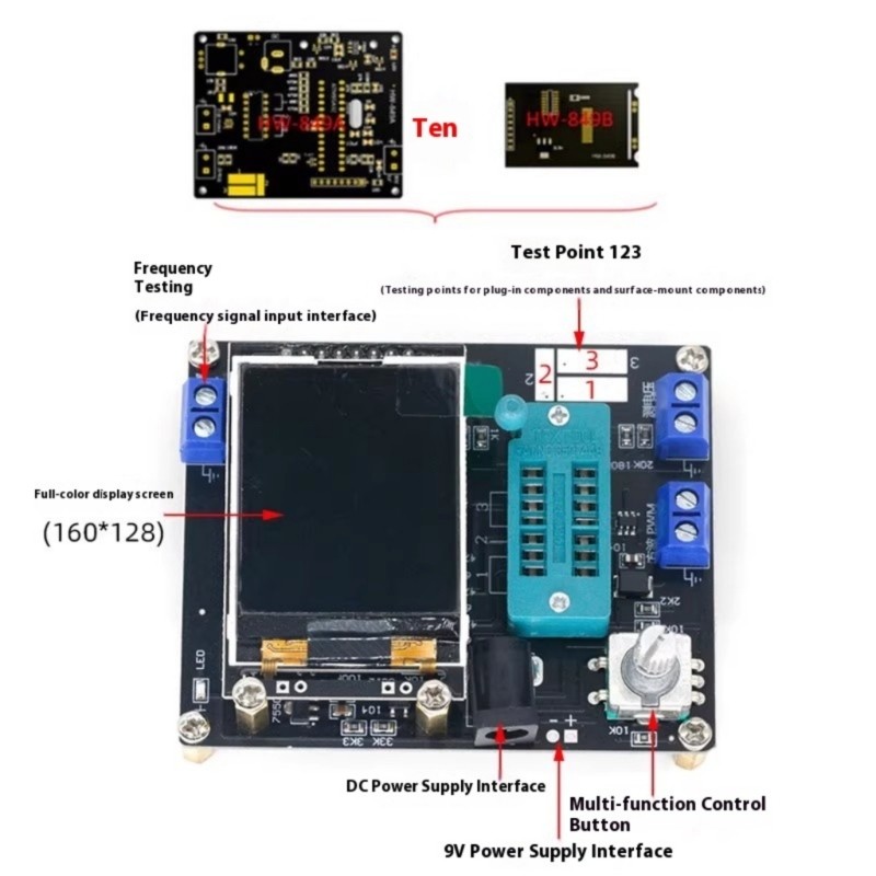 Professional GM328A Transistor Tester Diode Tester For Circuit Diagnostics