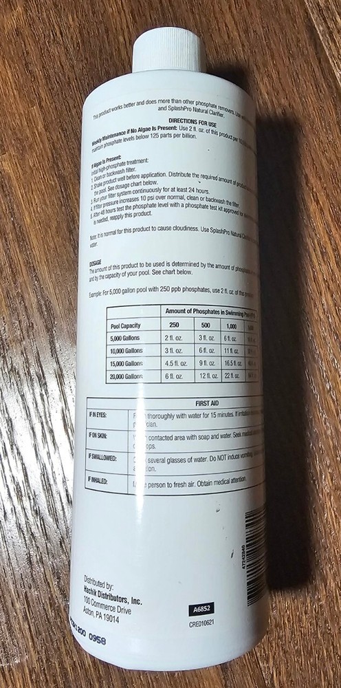 Phosphate Remover Splash Pro 1 Qt