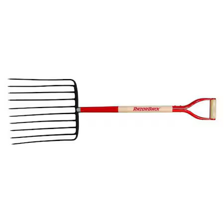 Razor-Back 76125Gr Ensilage Fork, D-Grip Handle, 30In.Lhandle