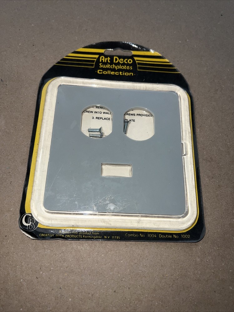 Art Deco Switchplates Collection Wall Switch/Outlet Combo Plate - New