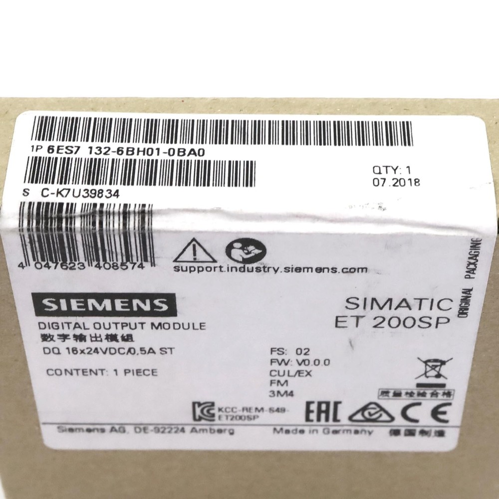 New Siemens 6ES7132-6BH01-0BA0 6ES71326BH010BA0 ET 200SP Digital output module