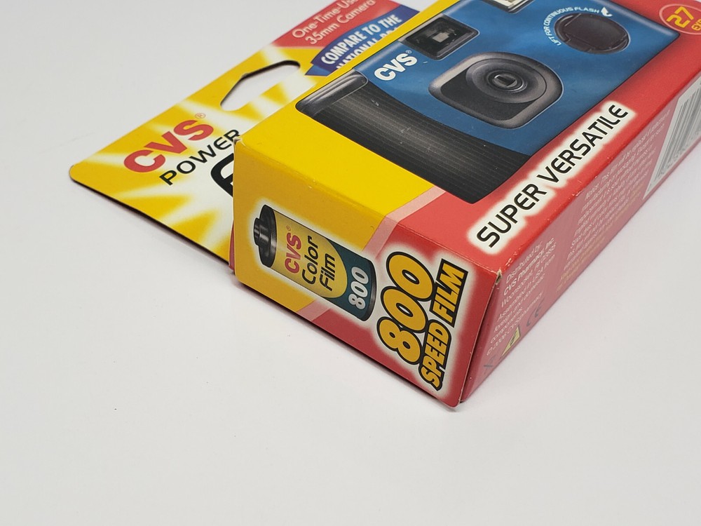 CVS Power Flash Blue All Purpose One Time Use Camera 35mm Process Before 2010-08