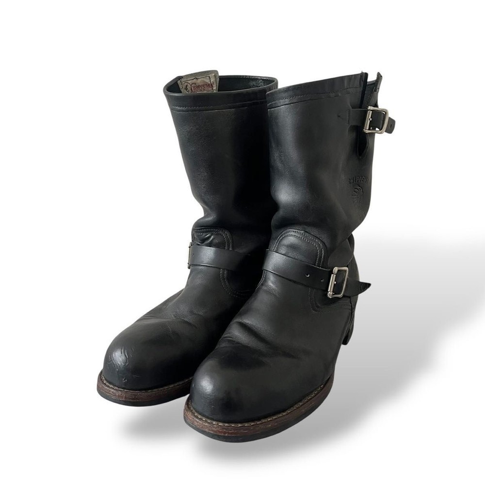 Chippewa Boots 27899 Leather Black Engineer Boots Size 10E