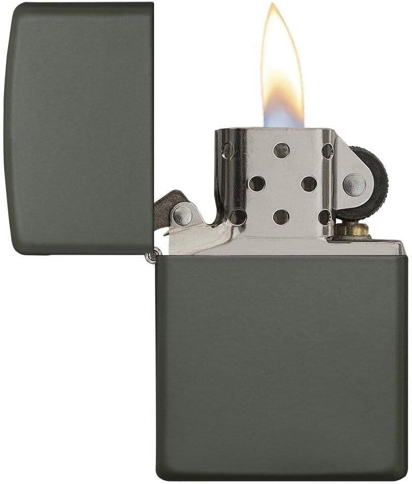 Zippo Lighter- Personalized Message Green Matte Colors Windproof Lighter #221