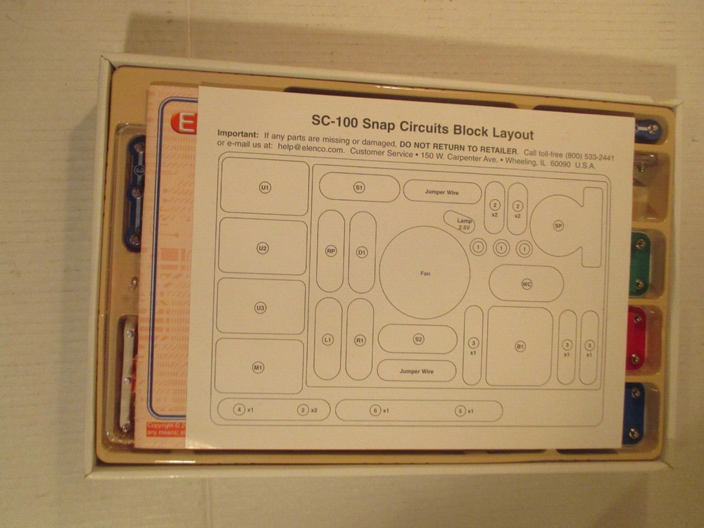 Snap Circuits Jr. SC100 Electronics Exploration Kit Over 100 Projects Complete