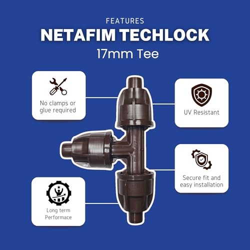 TechLock 17mm Tee – Durable 3-Way Compression Fitting for Drip Irrigation 25