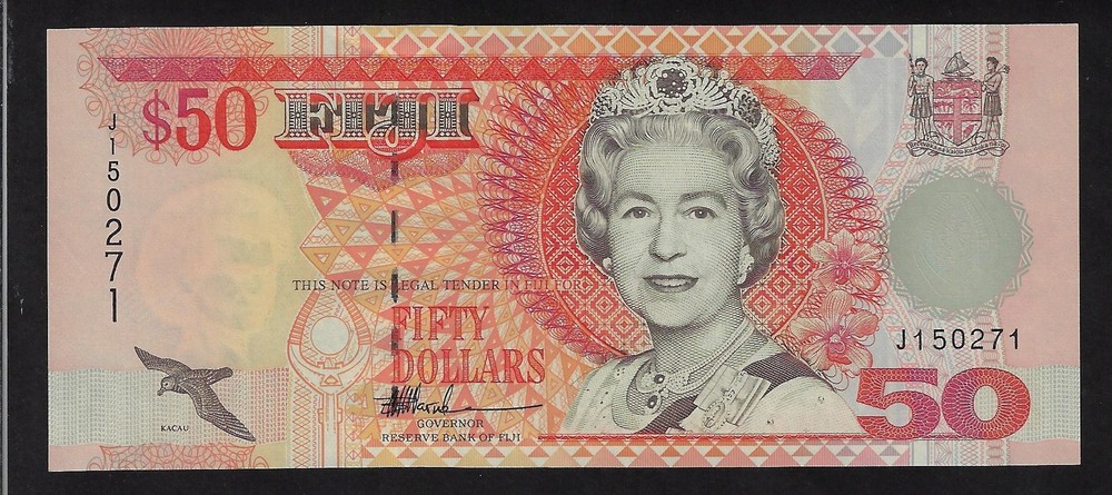 FIJI    50  DOLLAR 1996   P- 100b      GEM UNC