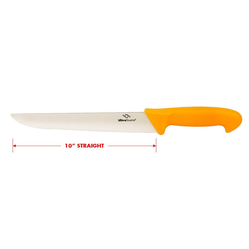 ULTRASOURCE - Butcher Knife, 10" Straight Blade, Polypropylene Handle