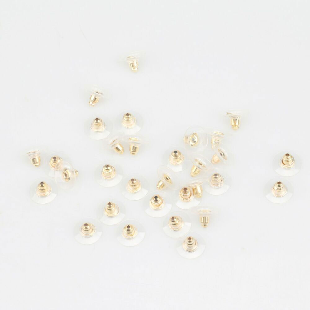 300X Earring Backs Post Backings stopper Silver Golden Stud secure Hook Earring