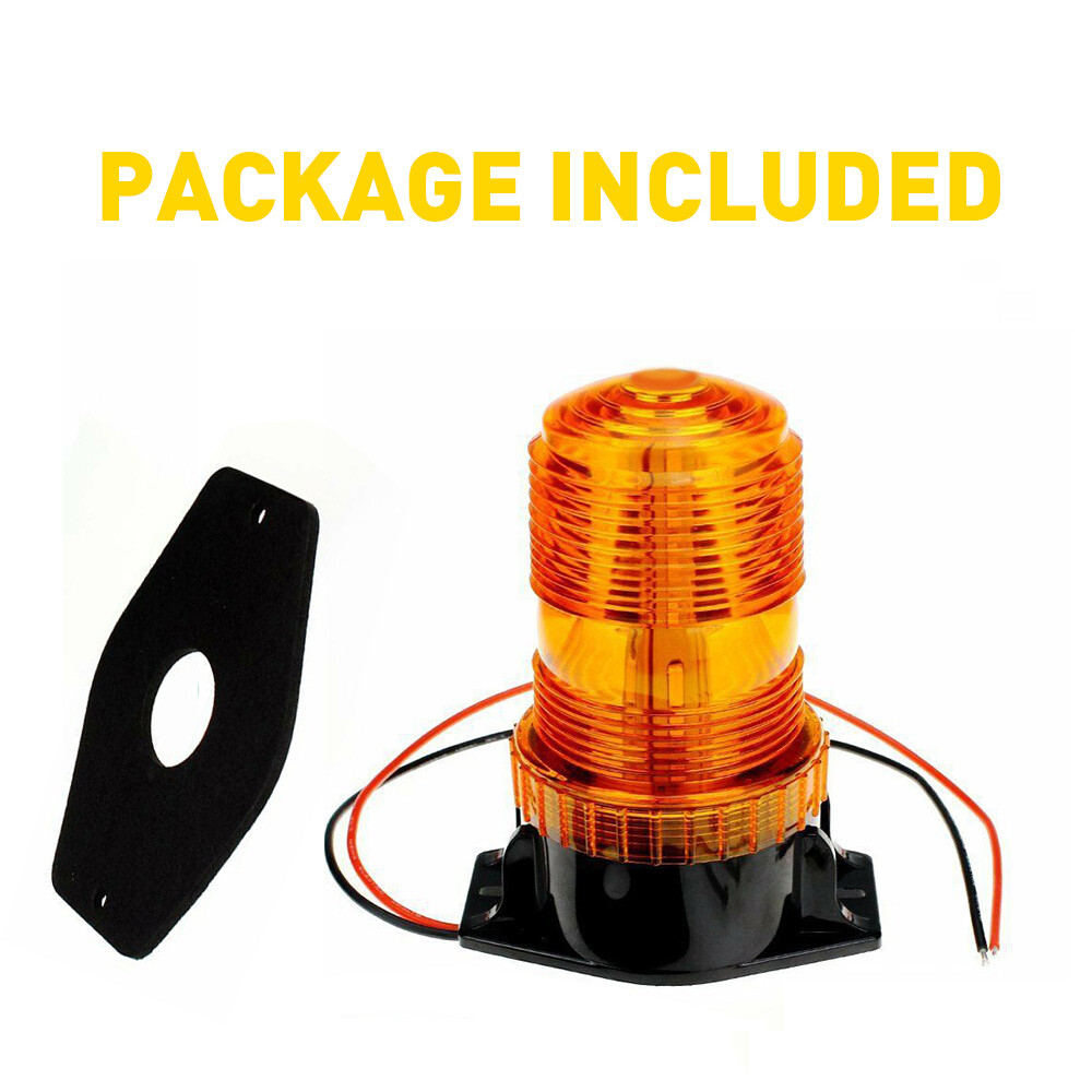 Amber 30LED Rotating Strobe Light Rooftop Flash Beacon 12V-24V