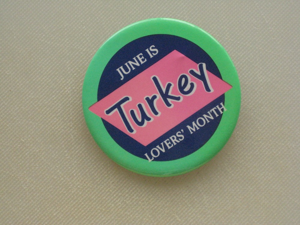 Pinback Button JUNE IS TURKEY LOVERS' MONTH - 2 1/2"