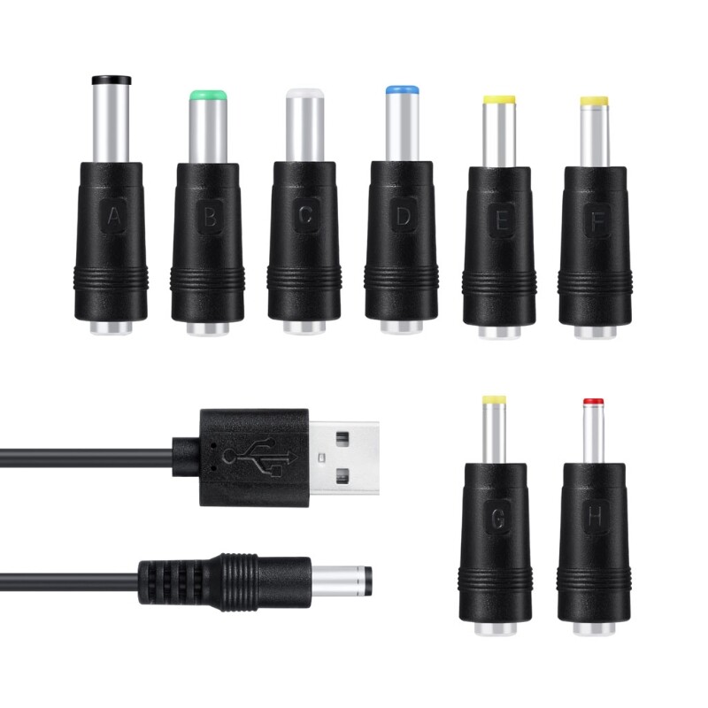 Universal 5V Power Cable Cord Charging Cable Tips for Router Moon LED Light