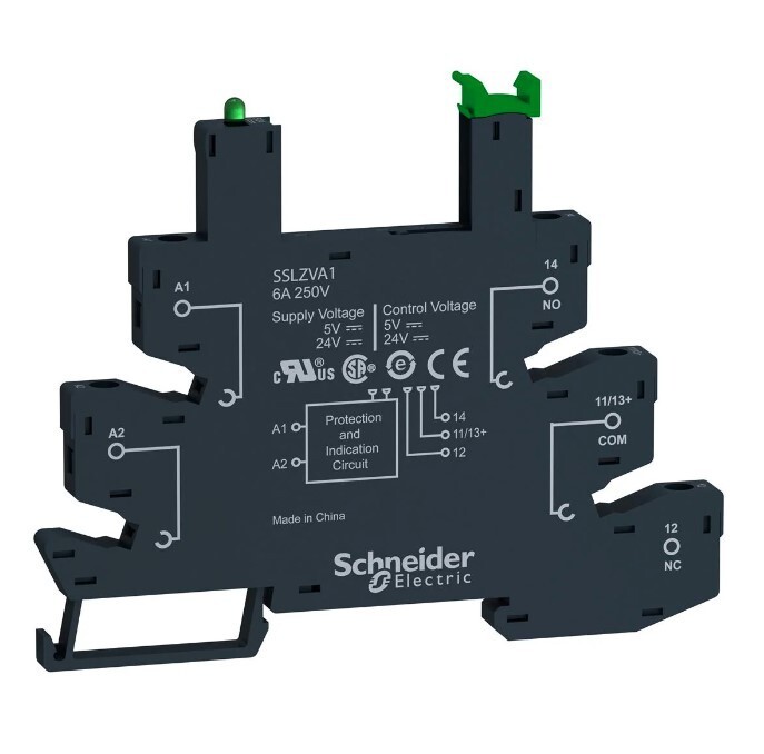 Schneider Electric SSL1D101 JD Solid State Relay with SSLZVA1 Socket