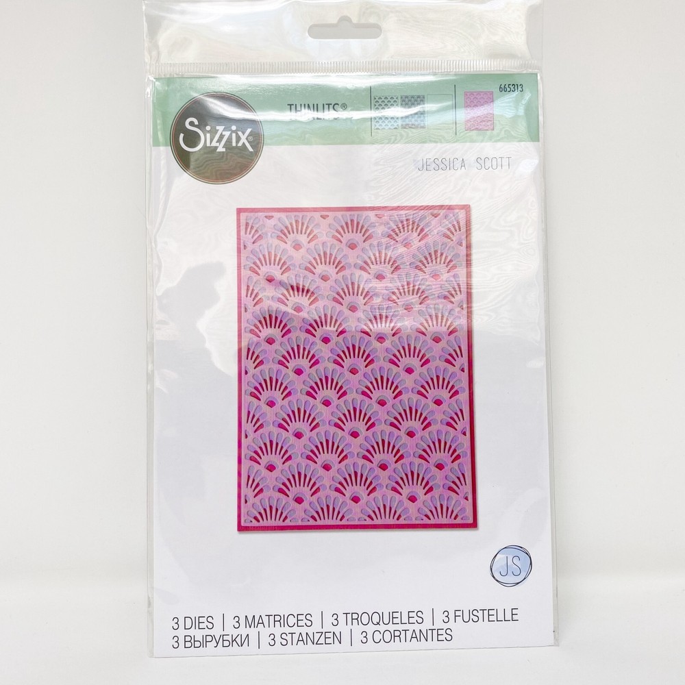 Sizzix Thinlits Layered Geo Shells Cutting Dies Paper Crafts Card Making 665313