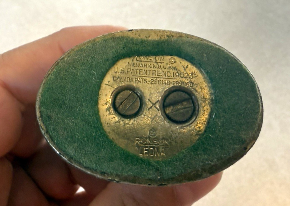 Antique Ceramic Ronson Leona Table Lighter As IS