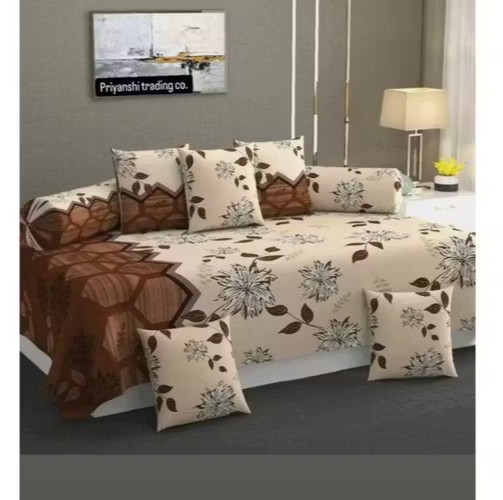 cotton 8 piece diwan set IB 54