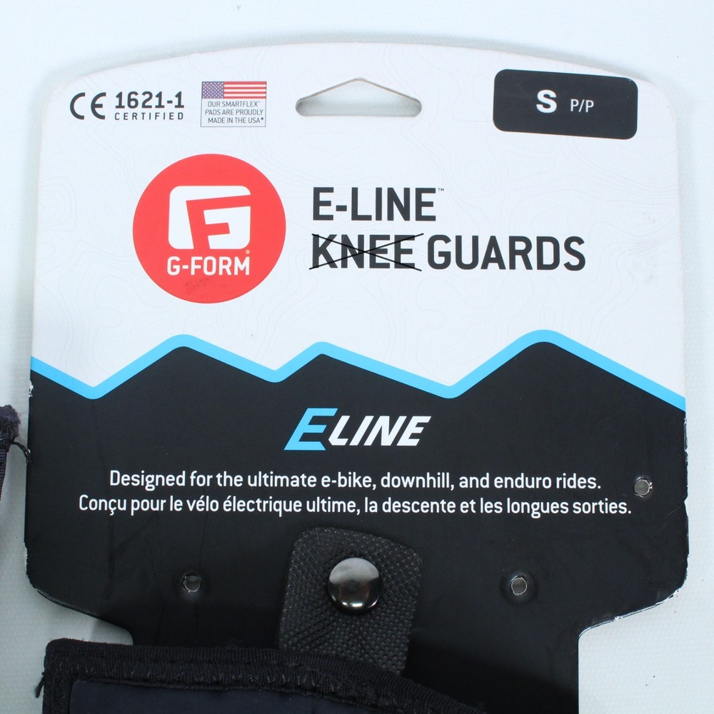 G-FORM E-LINE ELBOW GUARDS SMALL, BLACK