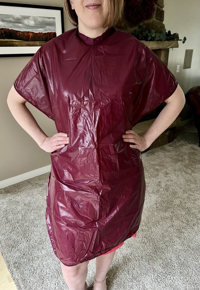 VINTAGE Plain Jane Vinyl Shampoo Cape