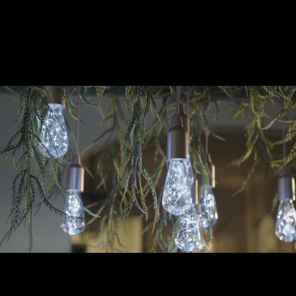 New Improvements 4-Pack LED Edison Firefly Fairy Pull Lights w/ Remote, Rose