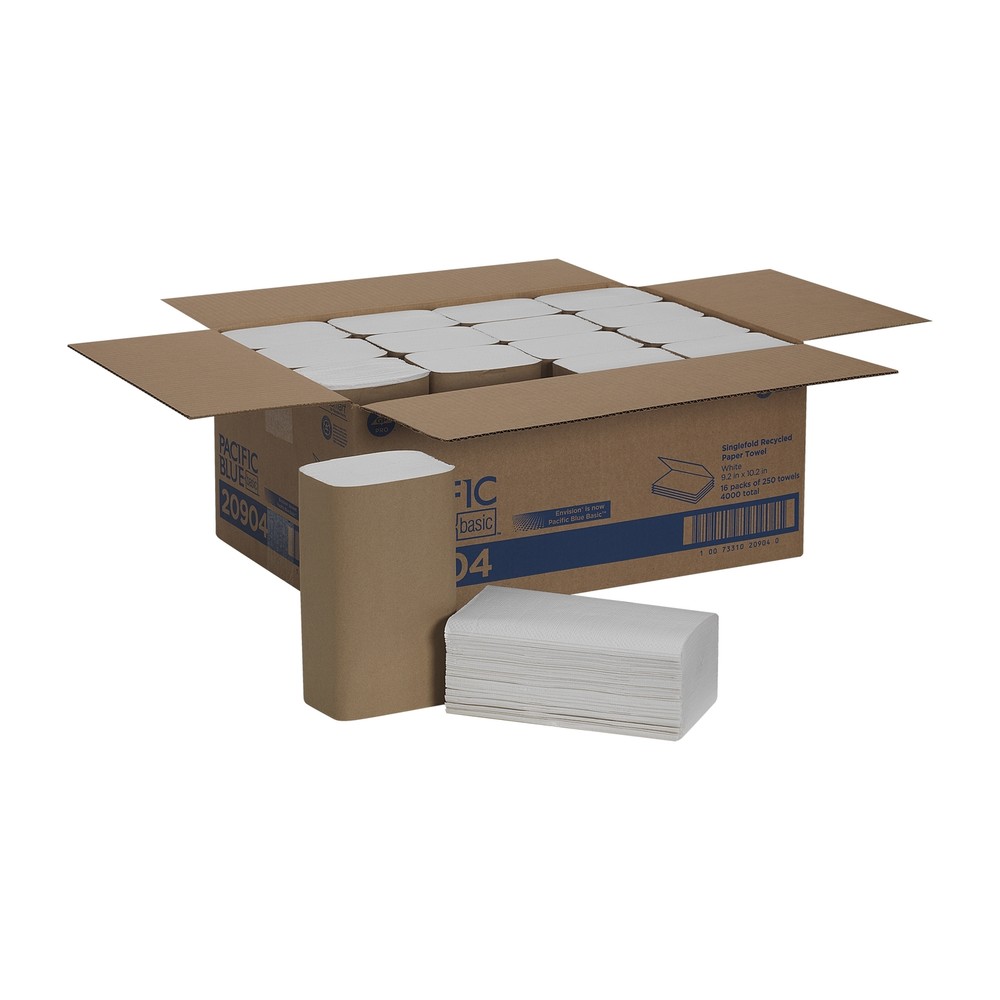 Pacific Blue Basic Paper Towel Single-Fold 16 Pack(s) 250 Towels/ Pack