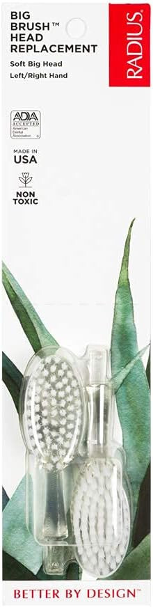 Radius Big Brush Head Replacement Soft Big Head 2 ct ( 1 Pack )