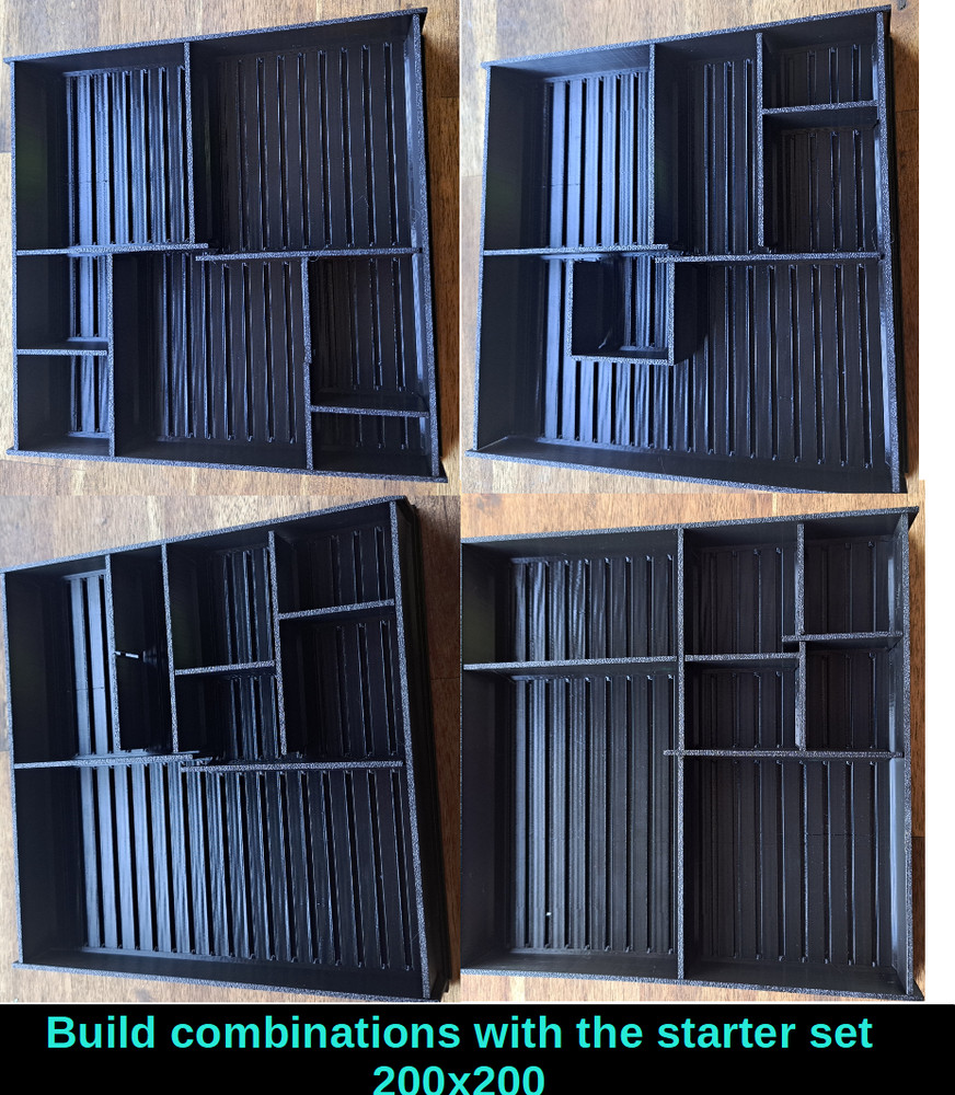 Modular Storage System | Customizable Drawer Organizer | 200mmx200mm Starter Set