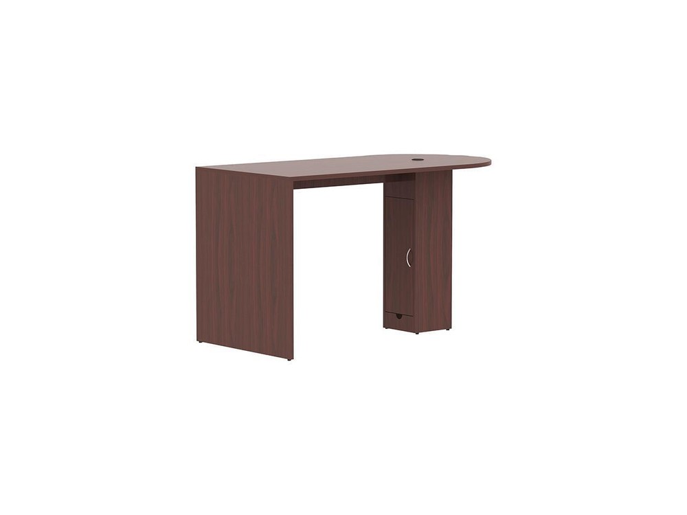 Lorell 69544 Essentials Laminate Peninsula Cafe Table