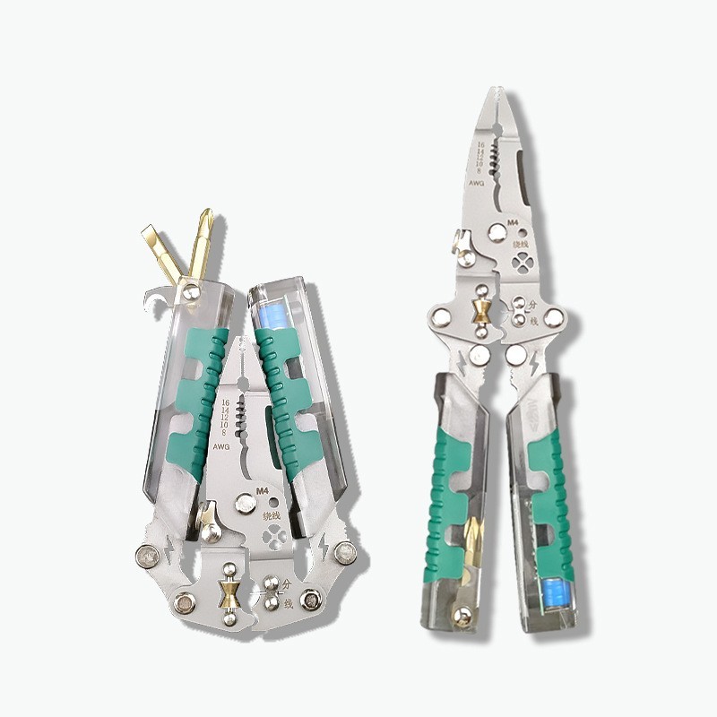 Multifunctional Folding Wire Stripper Pliers,Pully Design Cable Cutter Plier