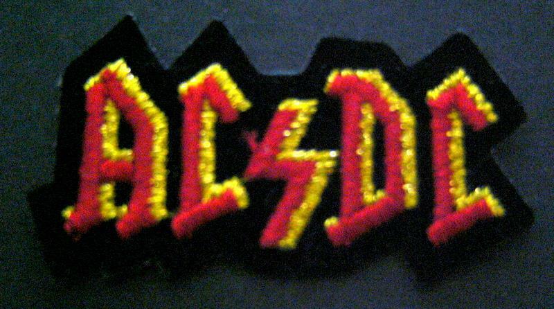 AC/DC RED Music Rock Group PATCH  1 1/2" x 3"