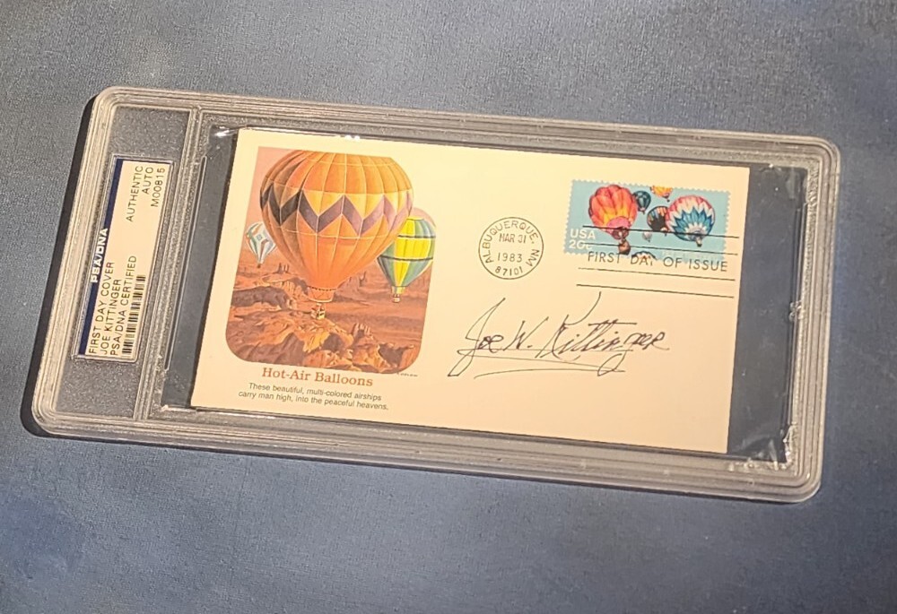 Colonel Joe Kittinger NASA AIR FORCE Signed FDC Envelope PSA AUTHENTIC LOA