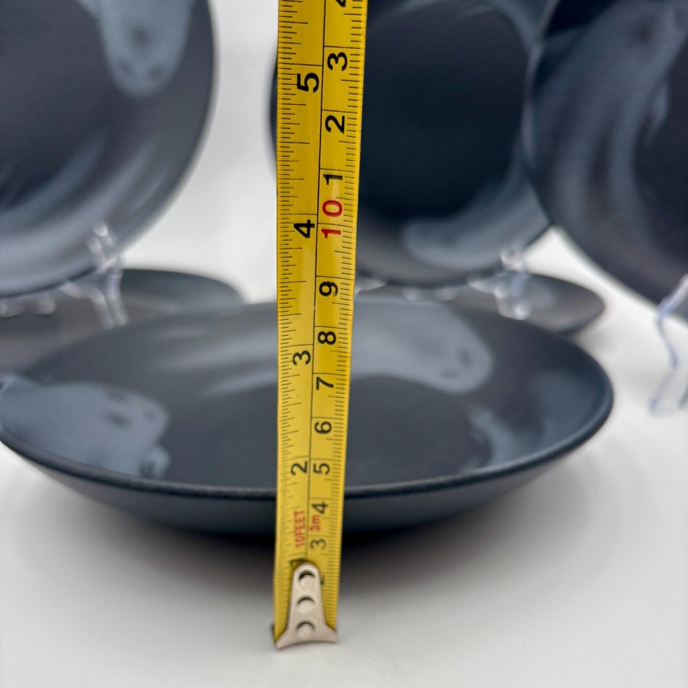 Halloween Black Ghost Dinnerware 7pc Set, Dinner, Salad Plate, Bowl, Platter