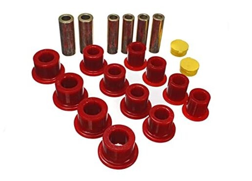 Energy Suspension 4.2148R Front Leaf Spring Bushing Set,silver
