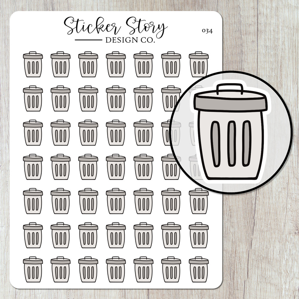 Trash Day Planner Stickers
