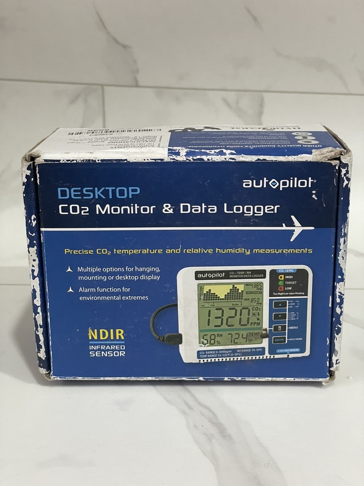 Autopilot Desktop CO2 Monitor, Memory & Logger - Work Great - Used