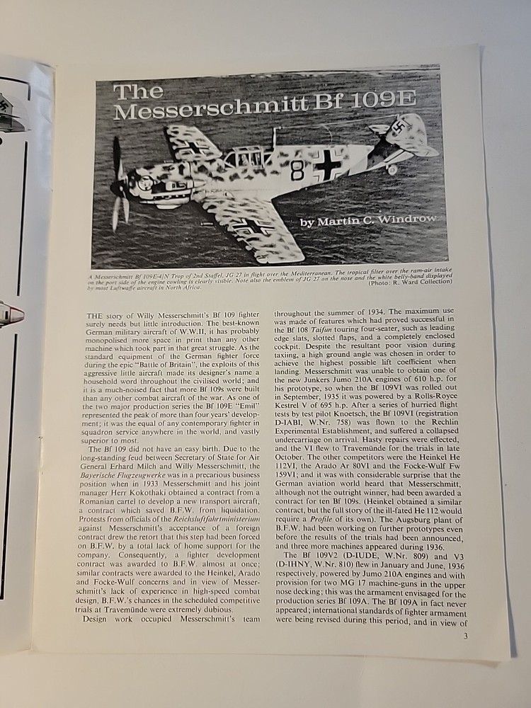 Profile Publication No 40 The Messerschmitt Bf 109E