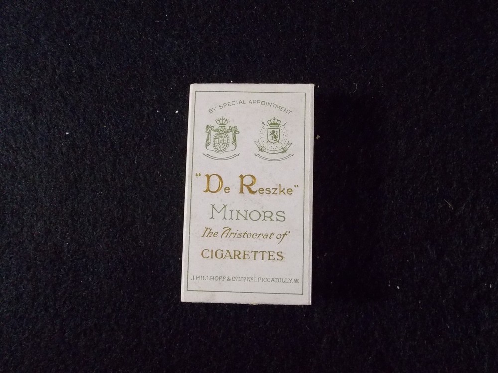 Vintage Millhoff De Reszke Minors Plain Empty Cigarette Packet Box