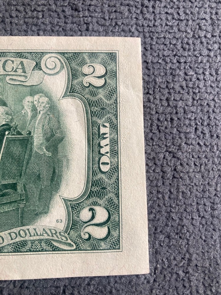 1976 $2 Two Dollar Bill - VERY RARE DOUBLE ALIGNMENT AND MISCUT ERROR