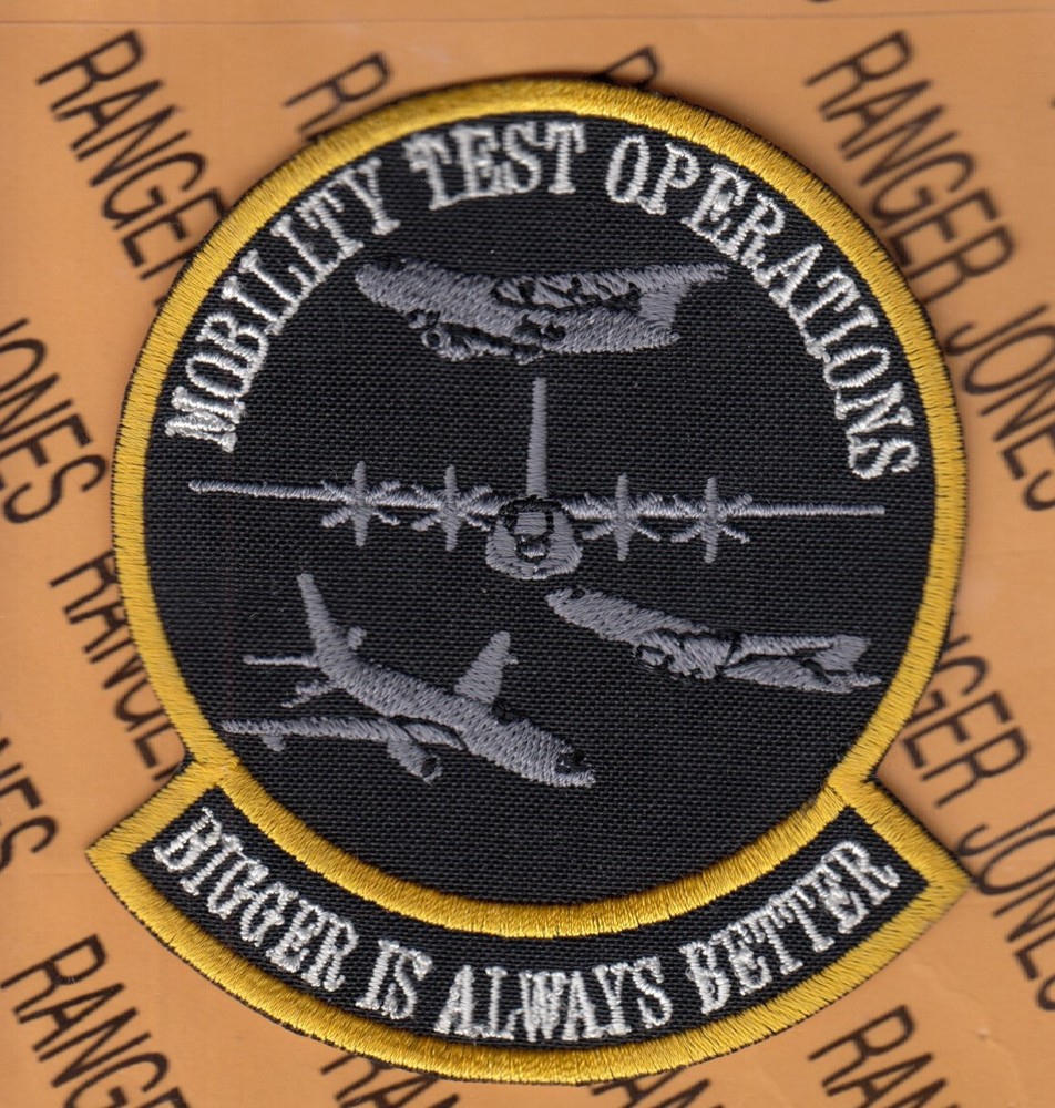 USAF Air Force Mobility Test Operations MTO 3.75" patch c/e
