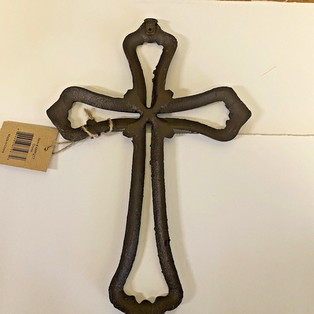 Cast Iron 12" Wall Cross, New #AB-263-2