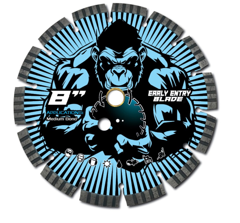 8" Early Entry Concrete Blades for Gorilla Concrete Tools
