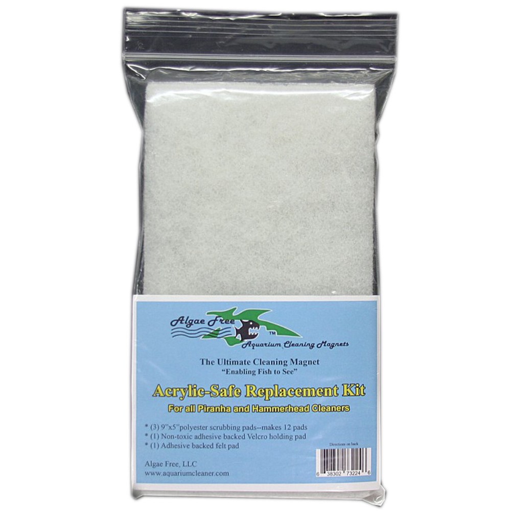 Algae Free Large Acrylic Pad Kit for Piranha & Hammerhead Algae Scrapers