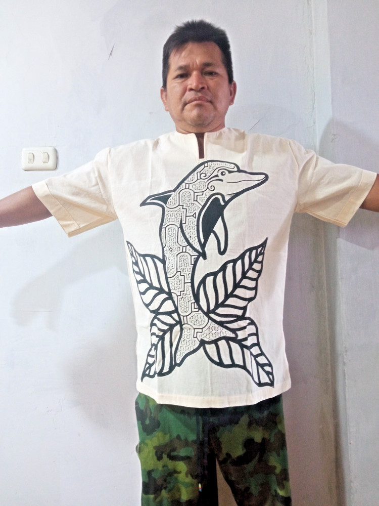 Shipibo Native unisex painted shirt
