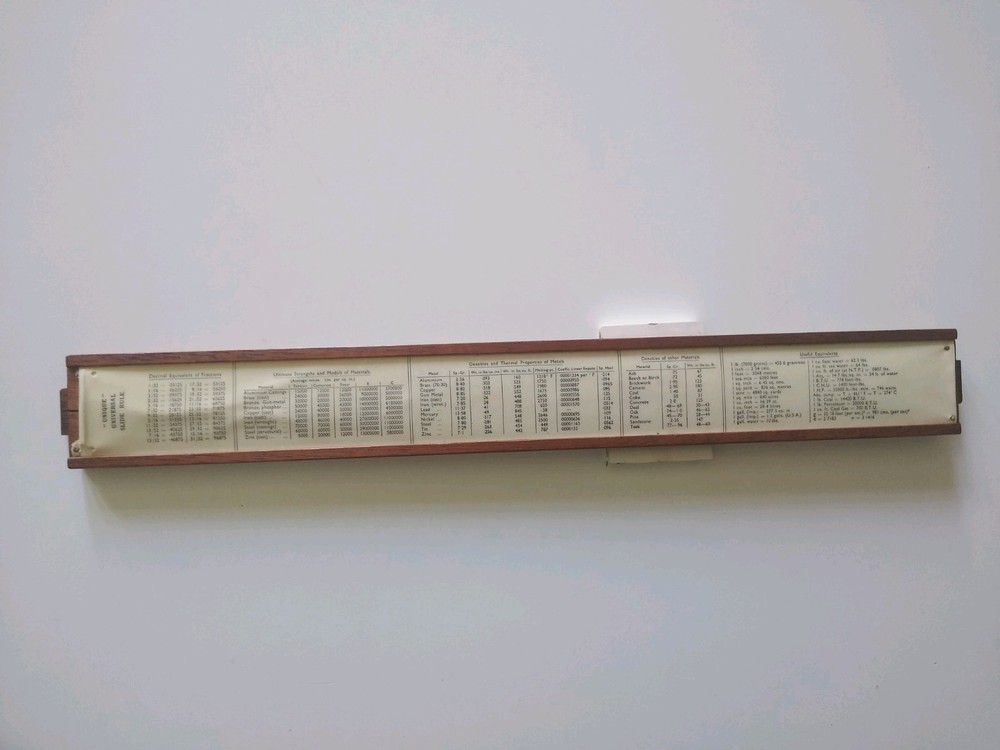 UNIQUE UNIVERSAL 1 Slide Rule 30cm With Box