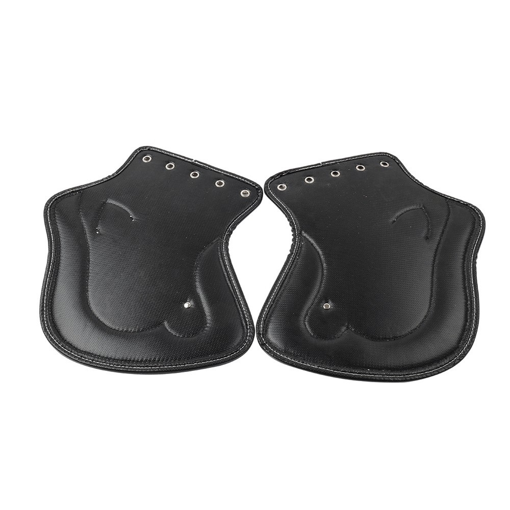 2x Motorcycle Universal Leather Heat Saddle Shield Deflector For Harley Models