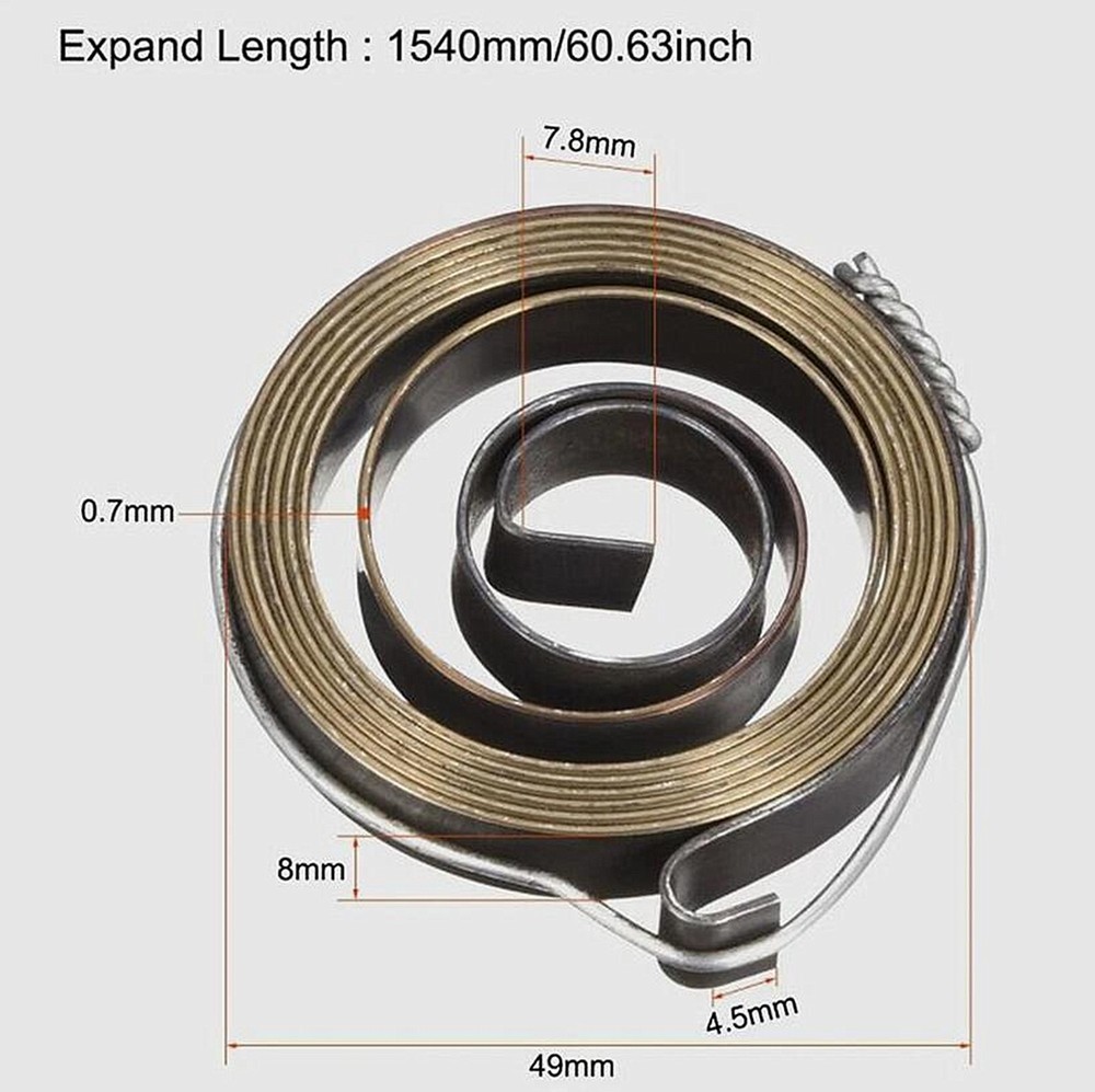 1Pcs 5ft Fit For Drill Press Spring Quill Feed Return Coil Spring Assembly Parts